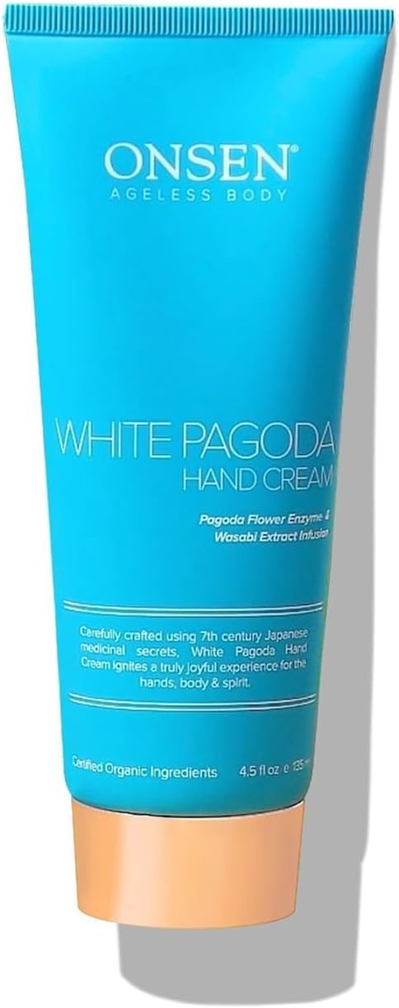 Onsen Japanese anti Aging Hand Cream - Firming Hand Lotion Features Pagoda Flower Enzyme, Wasabi Extract Infusion, Hyaluronic Acid, and Shea Butter, for Clarified and Moisture Rich Skin (135Ml) image number 6