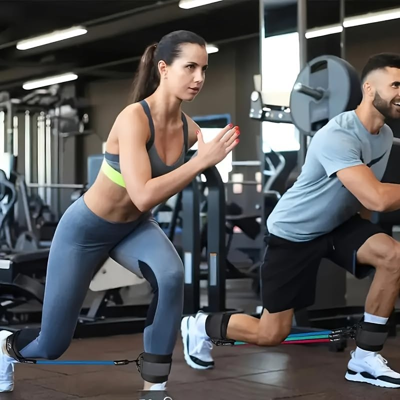 Ankle Resistance Band with Cuffs, Ankle Bands for Working Out,Resistance Band for Leg with 3 Different Pounds, Booty Workout Equipment for Kickbacks Hip Fitness Training,Home Gym Fitness Training