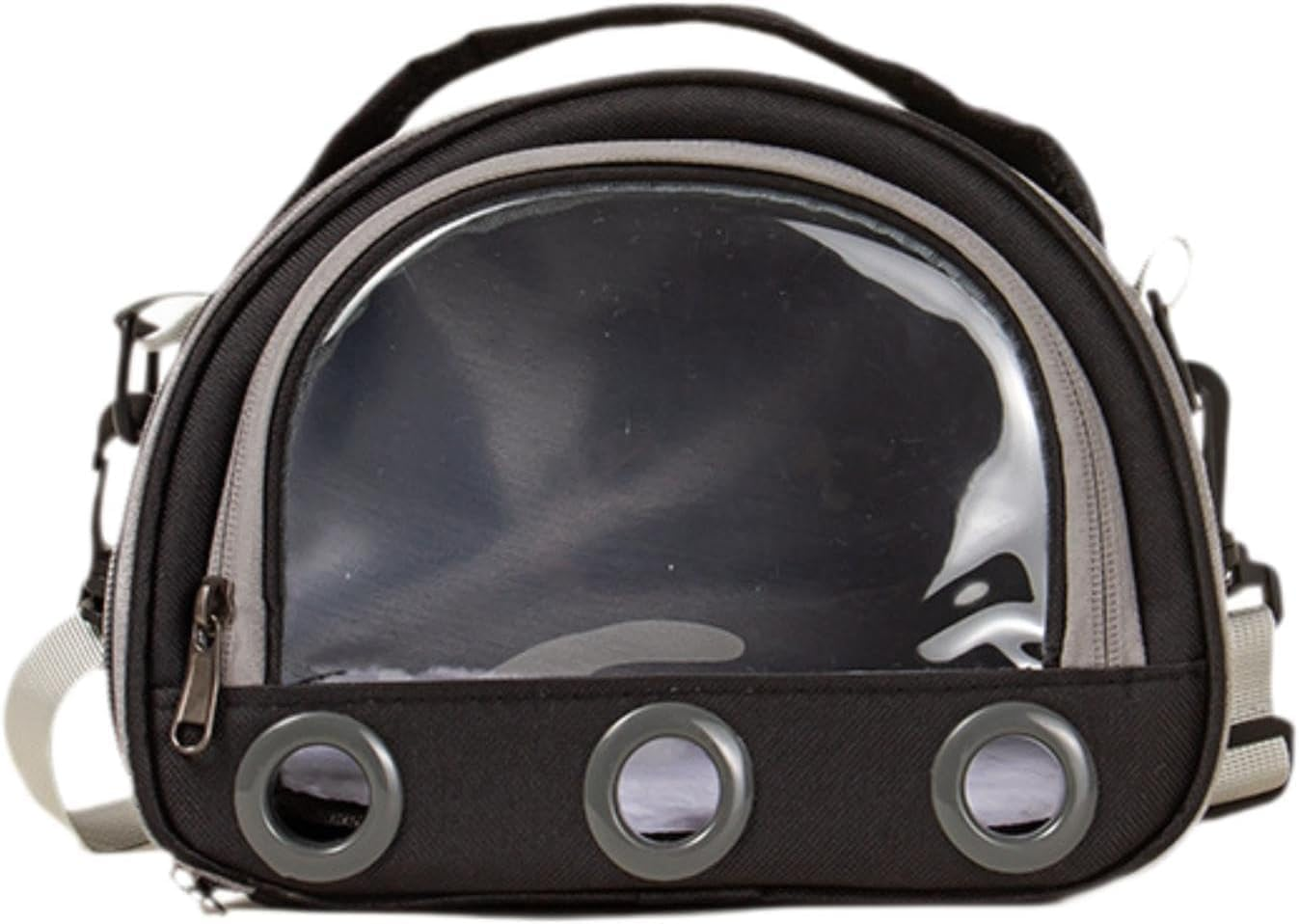 Hamster Travel Carrier Bag Guinea Pig Carrier Bag Travel Small Animals Chinchilla Outgoing Carrier Cage Carrying Shoulder Bag, Pink, S (Black,Small)