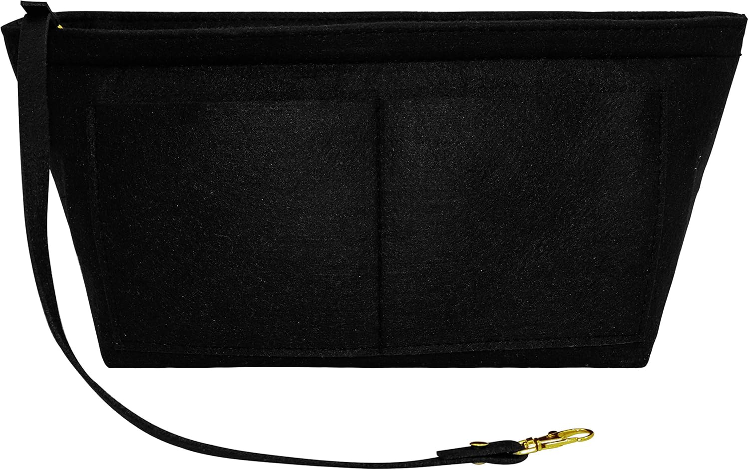 Fovasen Felt Handbag Organiser Insert, Bag Organiser Insert with Handles Keychain, Pocket Purse Cosmetic Storage Bag for Women,Beige-Meidium