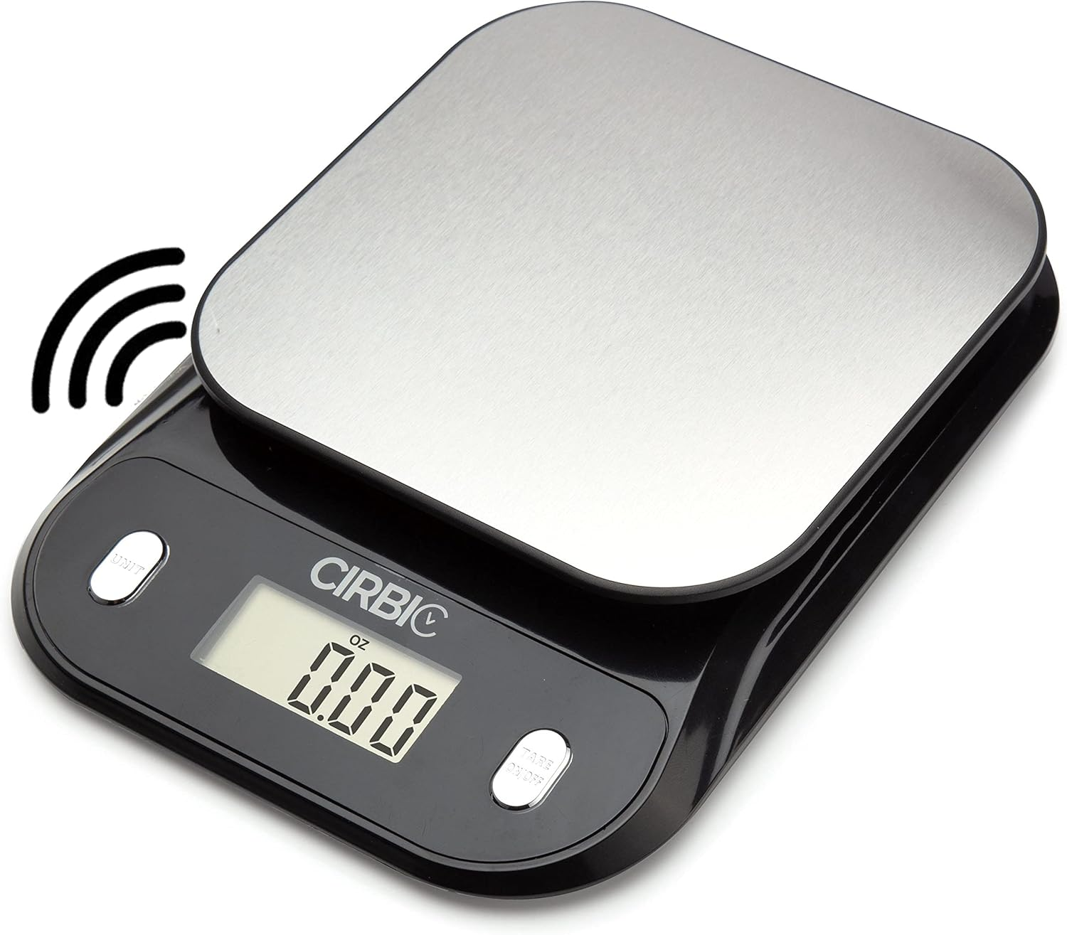 Talking Kitchen Scales - Big Numbers with Clear Loud Voice North American Accent (Black)