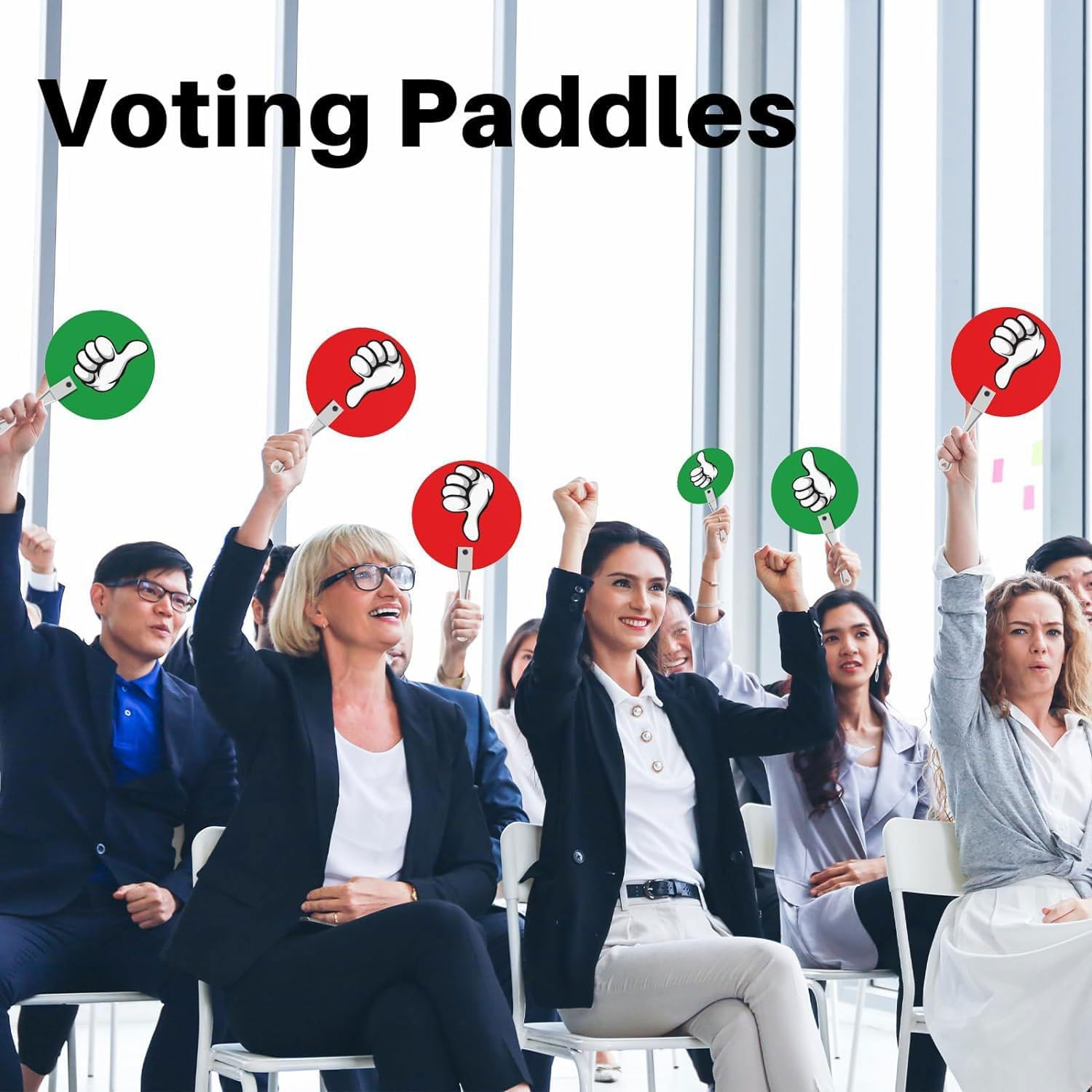 10Pcs Classroom Voting Paddles, Thumbs up Thumbs down Voting Paddles, Plastic Yes or No Auction Sign Paddles, True False Paddles for Teacher Interaction Event Voting Supplies, Elect, Meeting