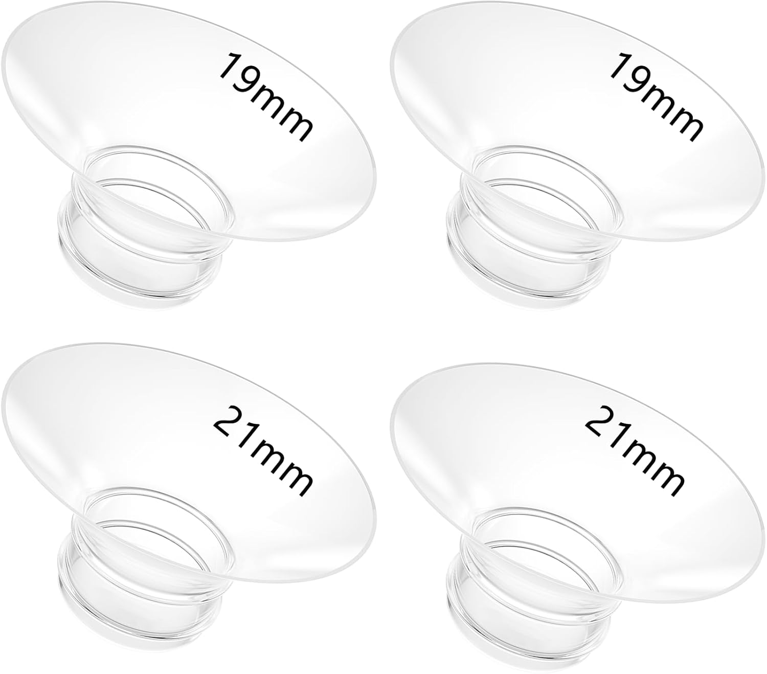 Flange Insert 19/21Mm for Momcozy M5 M6 M9 V1 Pro V2 Pro S12 Pro S9 Pro, Compatible with Elvie/Spectra/Willow Go/Paruu Breast Pump, Replacement Accessories, 4PCS image number 1