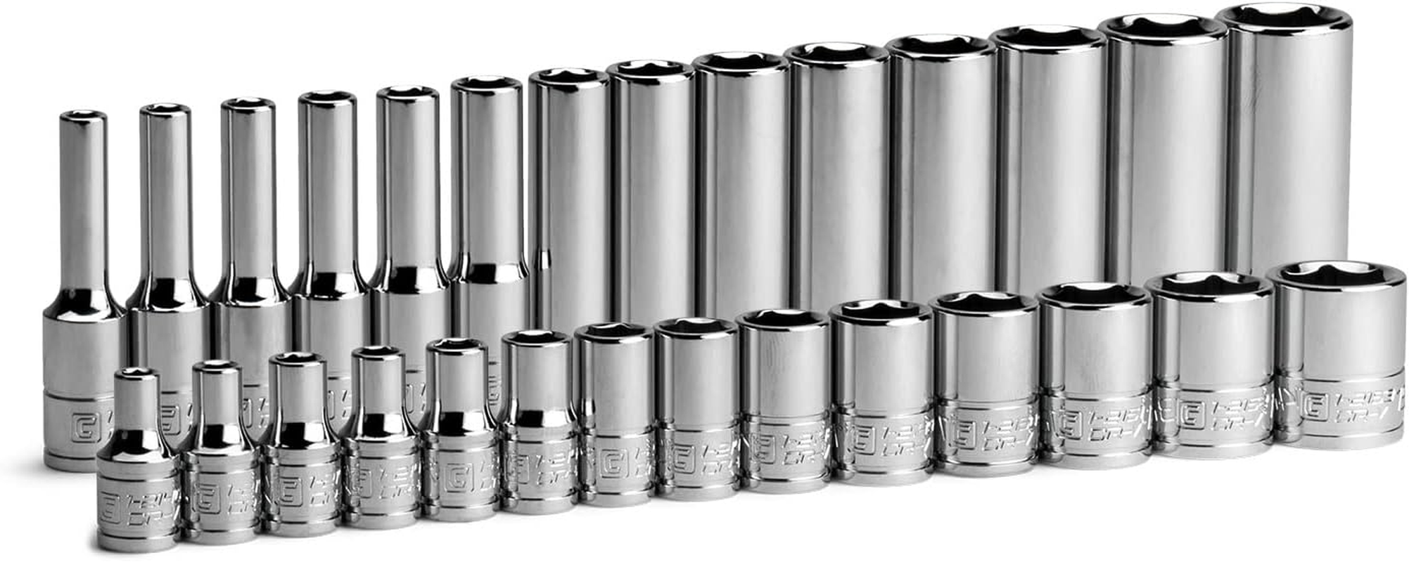 Capri Tools 1/4 In. Drive 6-Point Socket Set (Shallow & Deep Set / 4-15 Mm) image number 6