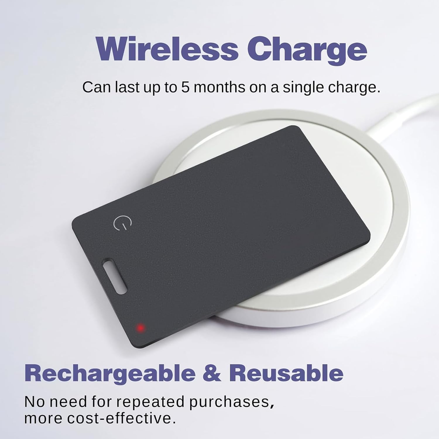 Wallet Finder for Android,Bluetooth Tracker Item Works with Google Find My Device(Find Hub)App,Ip68 Waterproof Google Certified Wallet Tracker Card,Wireless Rechargeable Tracking Tag,For Luggage,Tags image number 1