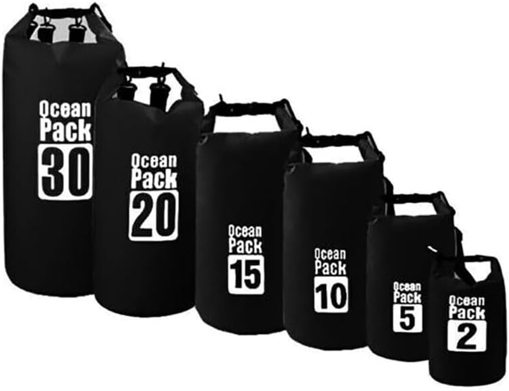 AIMALL Dry Bag 2/5/10/15/20/30 L, Waterproof PVC, Versatile for Fishing, Camping, Canoeing & Outdoor Sports