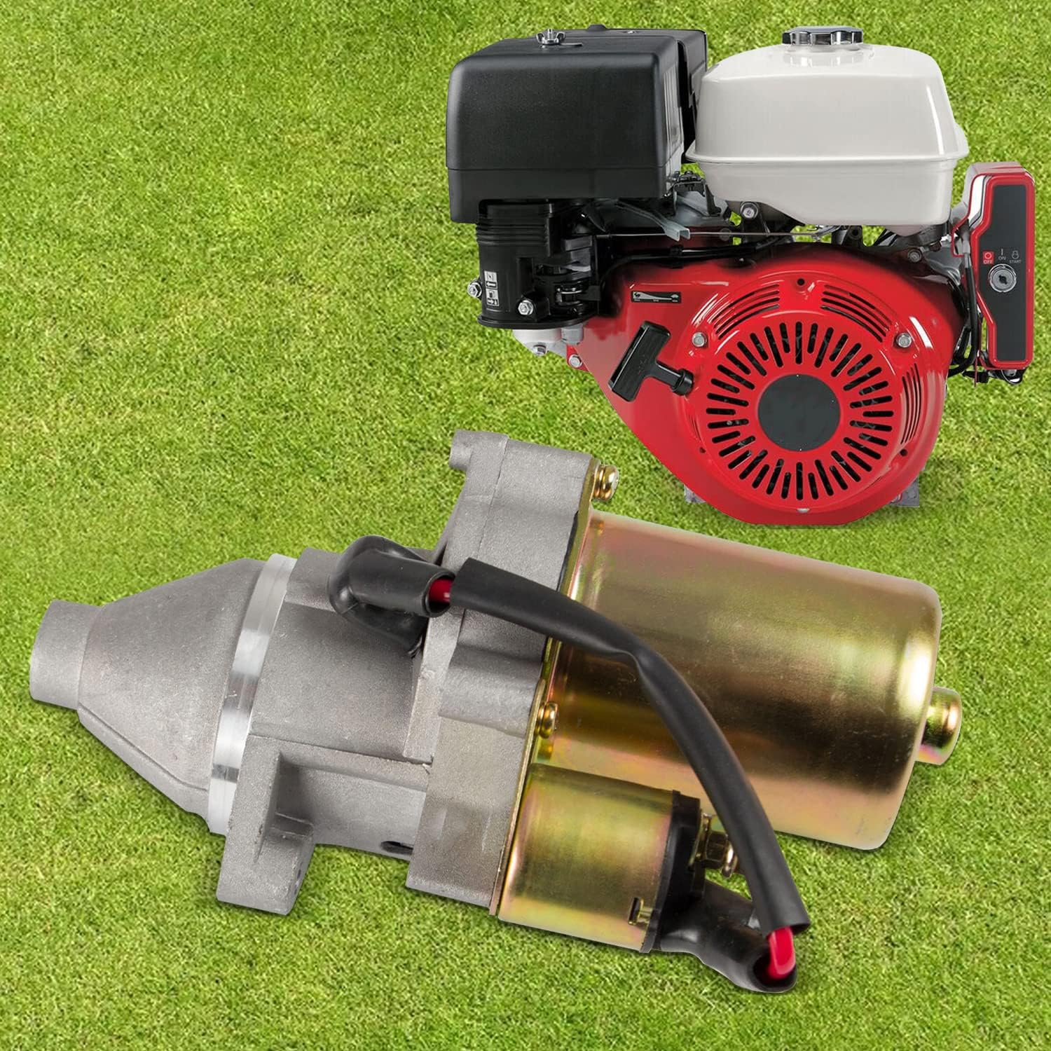 Starter Motor for Afron Allmand Toro,Honda GX340 GX390 GX420 11HP 13HP 16HP EM5000 EM6000 EB6500 Generator Replace Part Number 31210-ZB8-0130, 31210-ZE3-013, 31210-ZE3-023,DB5B6,DB5B8