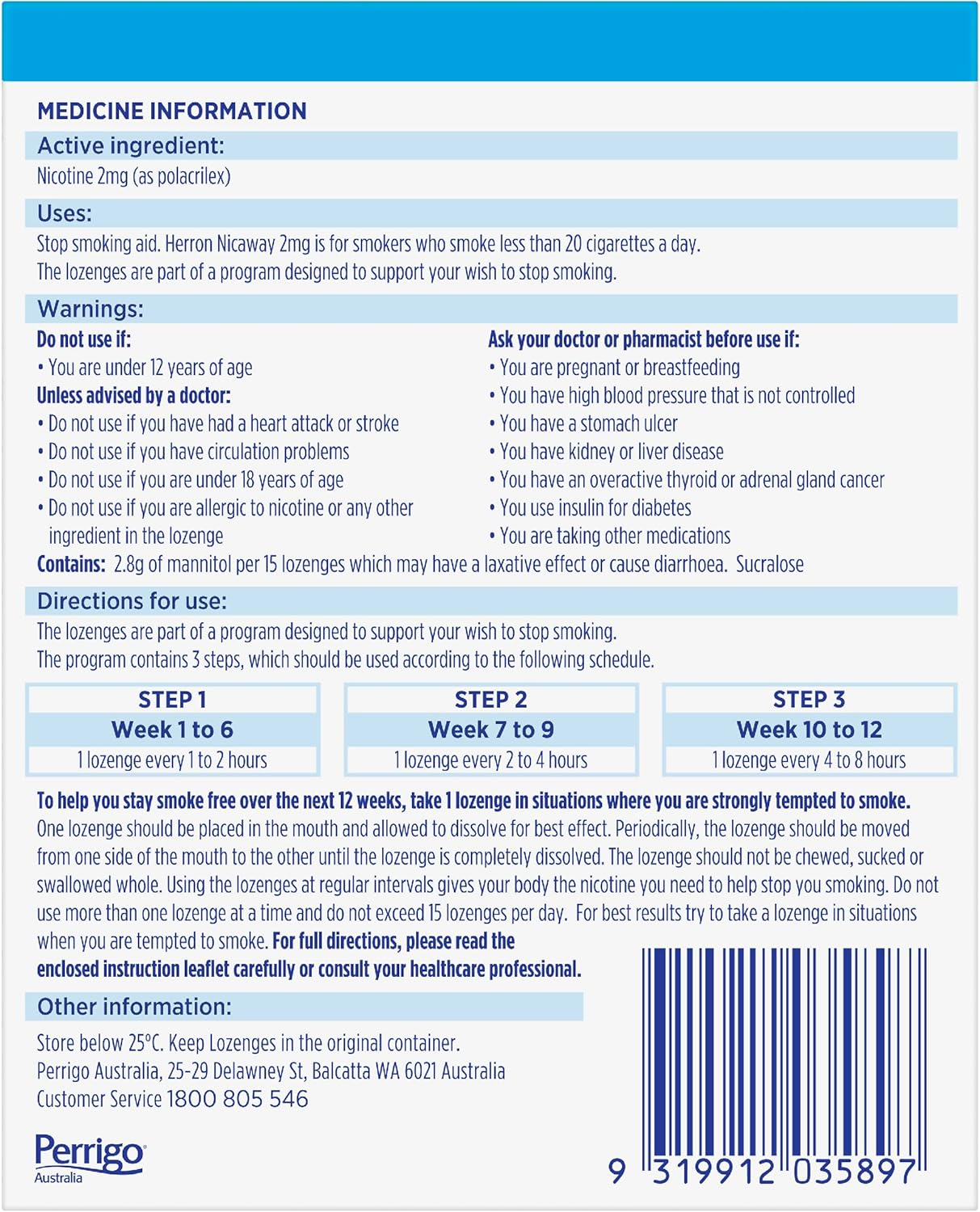 Nicaway Mini 2Mg Stop Smoking Lozenge (Pack of 162)