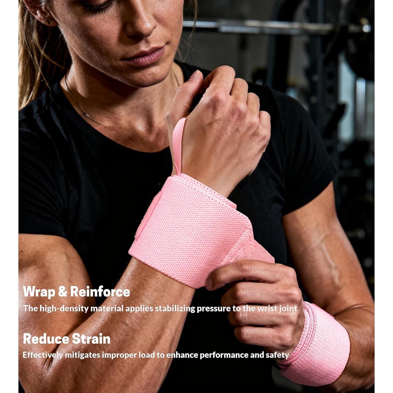 2 Pack Wrist Brace for Carpal Tunnel & Arthritis Pain Relief, Adjustable Wrist Support Wrap for Tendonitis, Gym Fitness Weightlifting, Highly Elastic Wrist Straps for Men & Women (Pink)