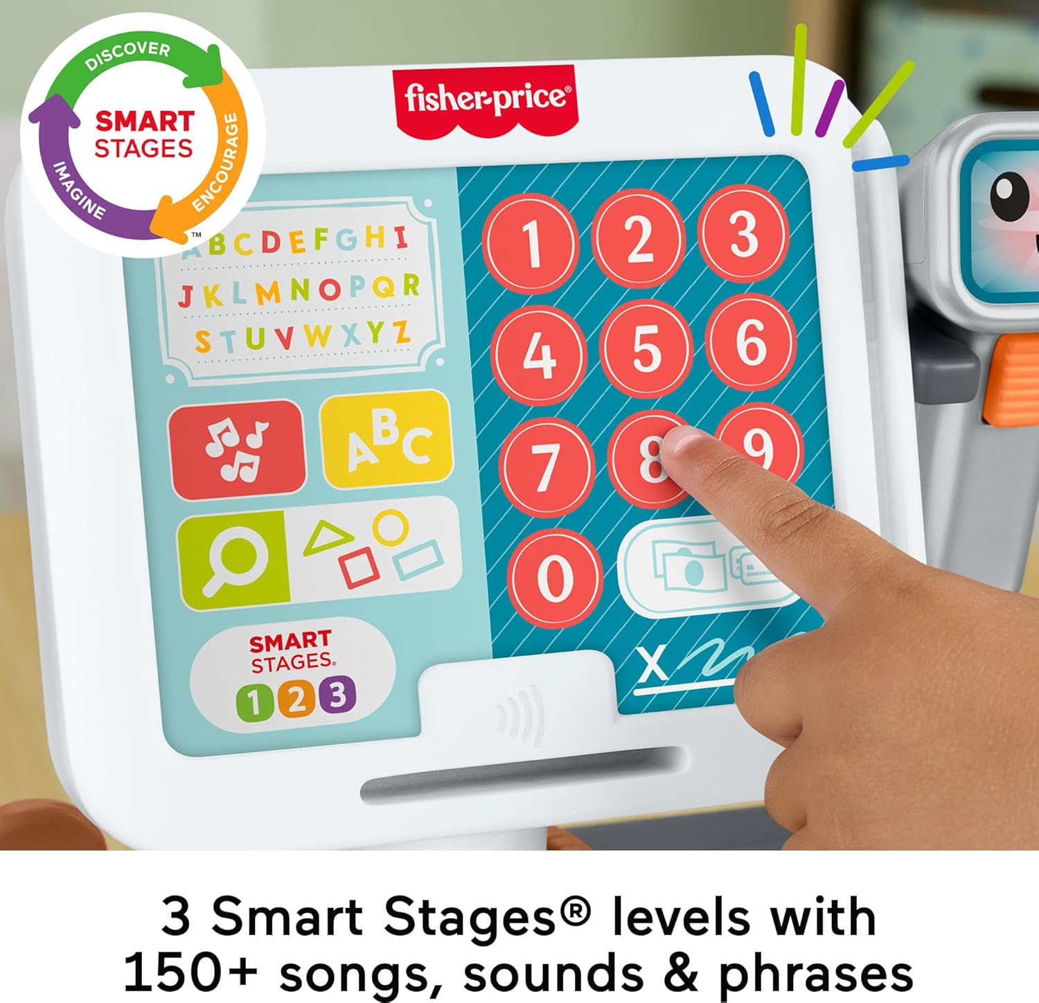 Fisher-Price Toddler Learning Toy Laugh & Learn Count & Shop Cash Register Play Store with 20 Pieces for Pretend Play Kids Ages 2+ Years image number 2