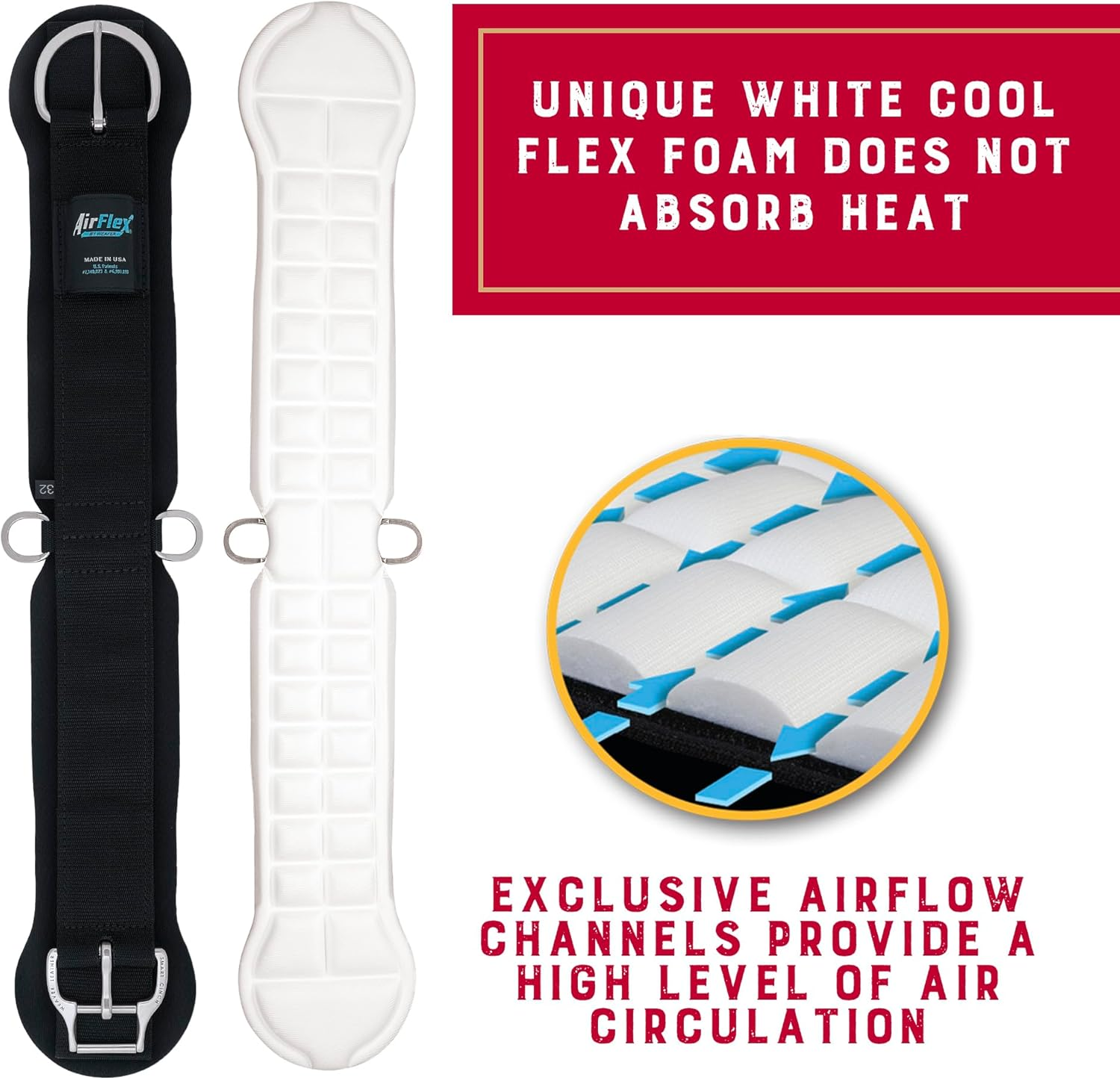 Weaver Leather Airflex Straight Cinch, Black, 30" image number 4