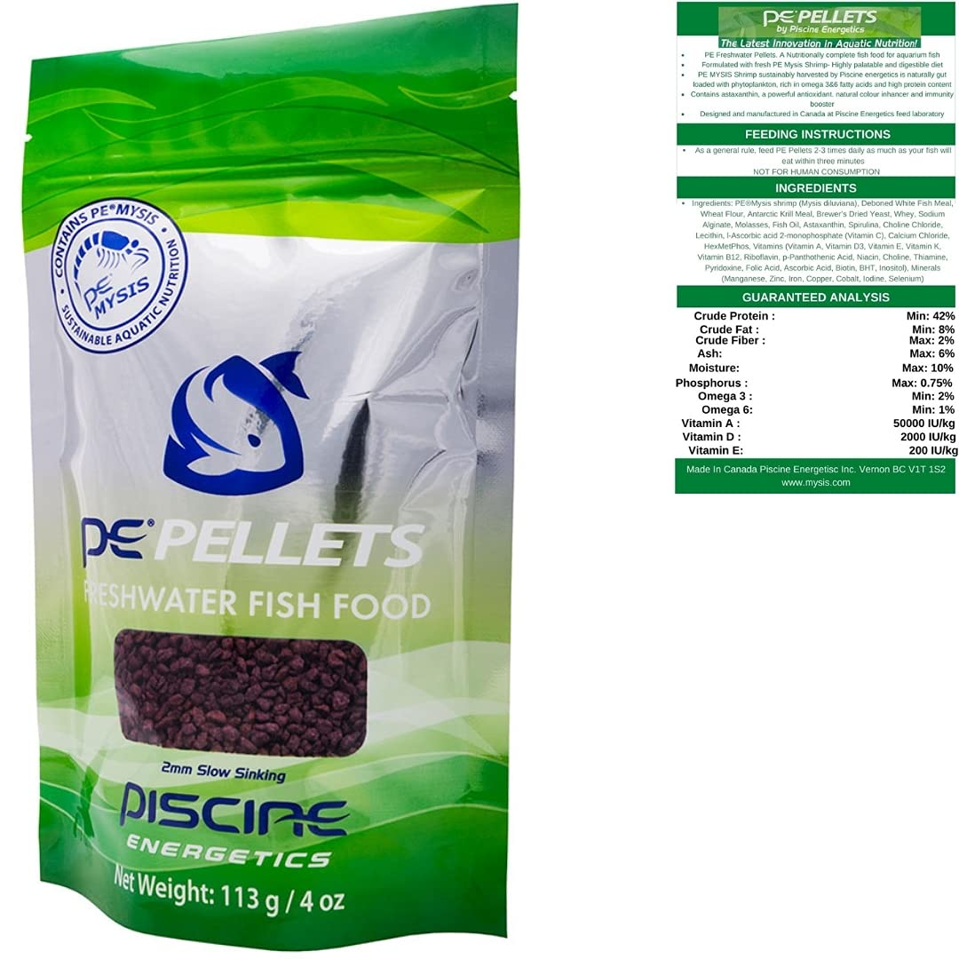 Piscine Energetics 2MM PE Mysis Pellets Saltwater 113G
