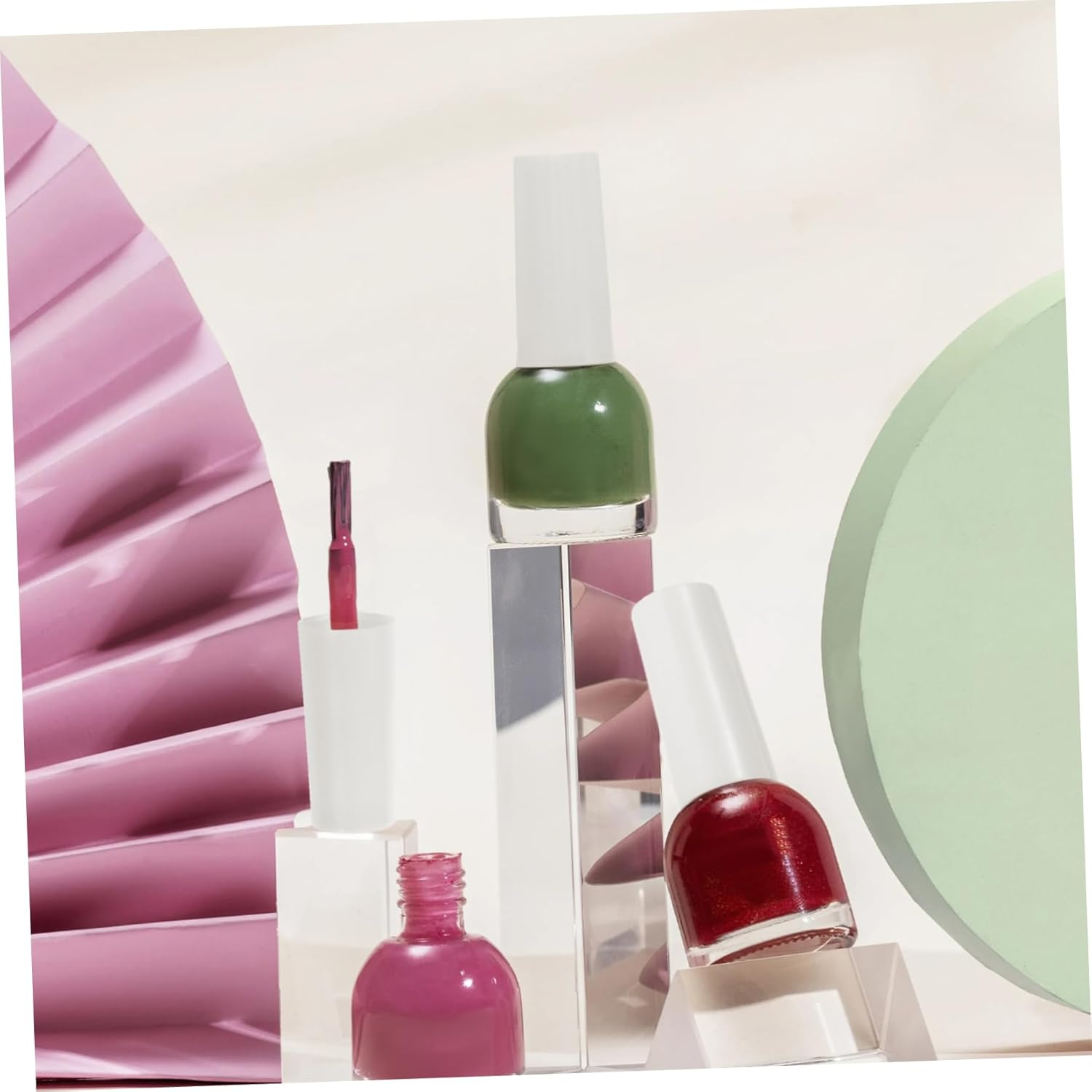 HONITANO 20Pcs Replacement Nail Polish Bottle Caps Brush for Manicure Gel Nail Salon Supplies image number 6