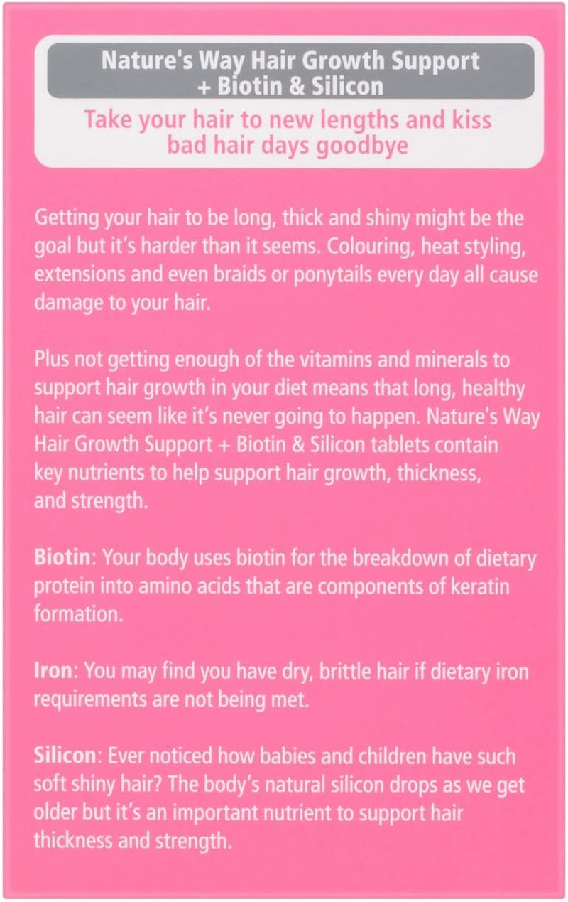 Nature'S Way Hair Growth Support plus Biotin and Silicon 30 Tablets