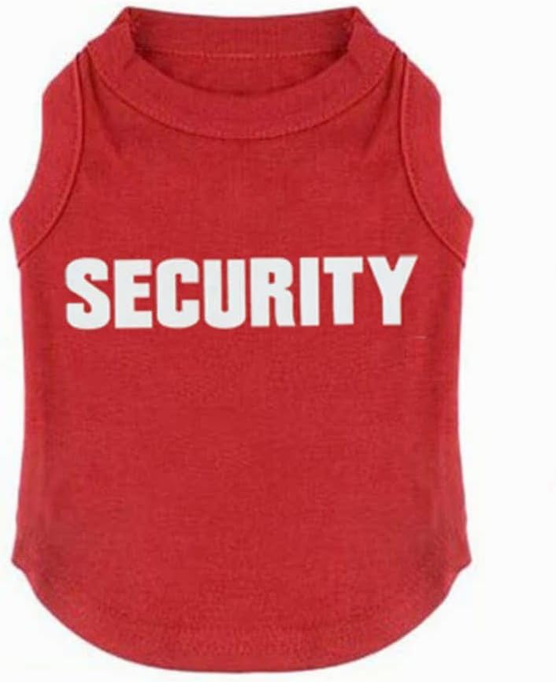 Dog Shirt Tee Shirts Puppy Summer Clothes Dog Tank Top Vest SECURITY Sweat Shirt for Small Dog Medium Dog Cat (L, Black) image number 4