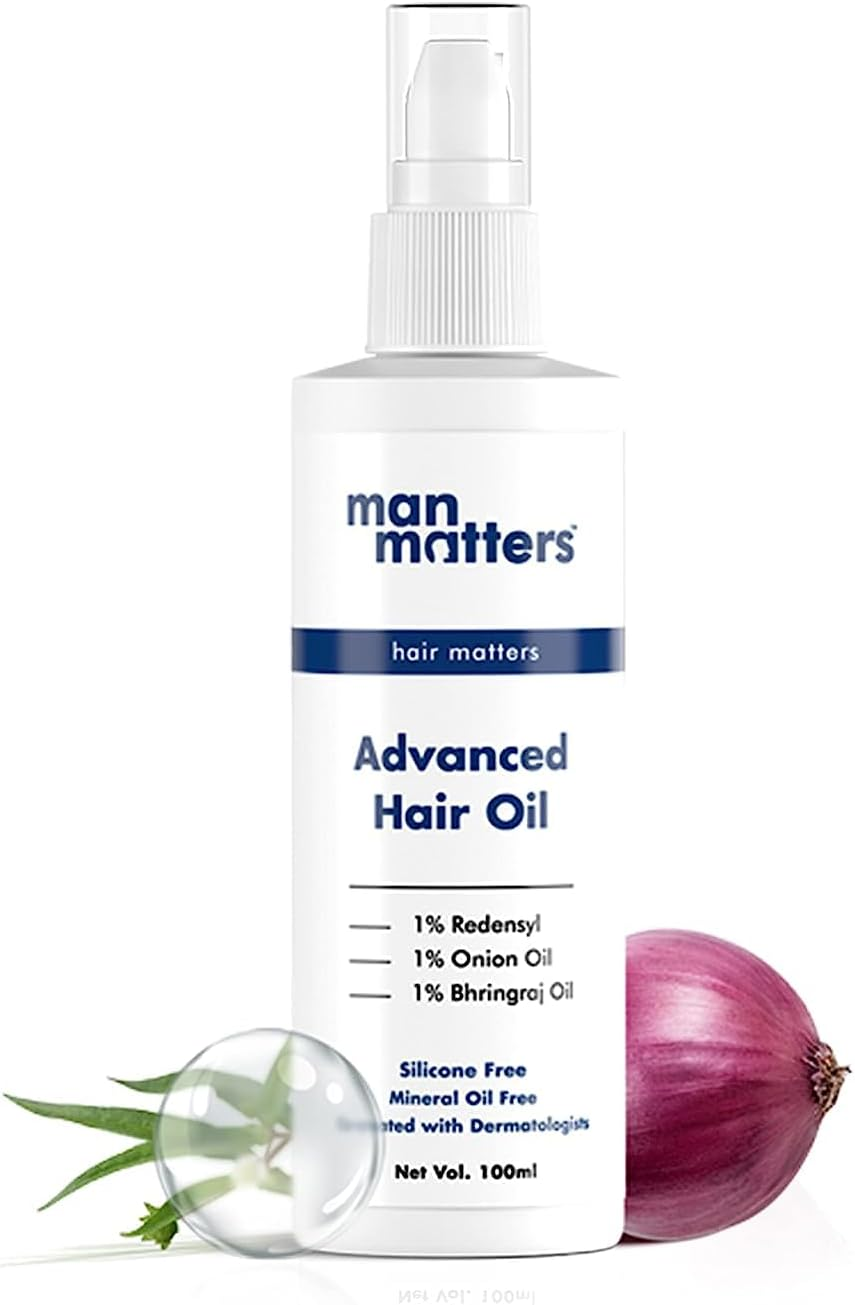 Green Velly Man Matterrs Advanced Hair Oil with Redensyl for Men | Strengthens Hair and Improves Hair Health | Redensyl | Bhringraj Oil | Onion Oil | 100Ml image number 1