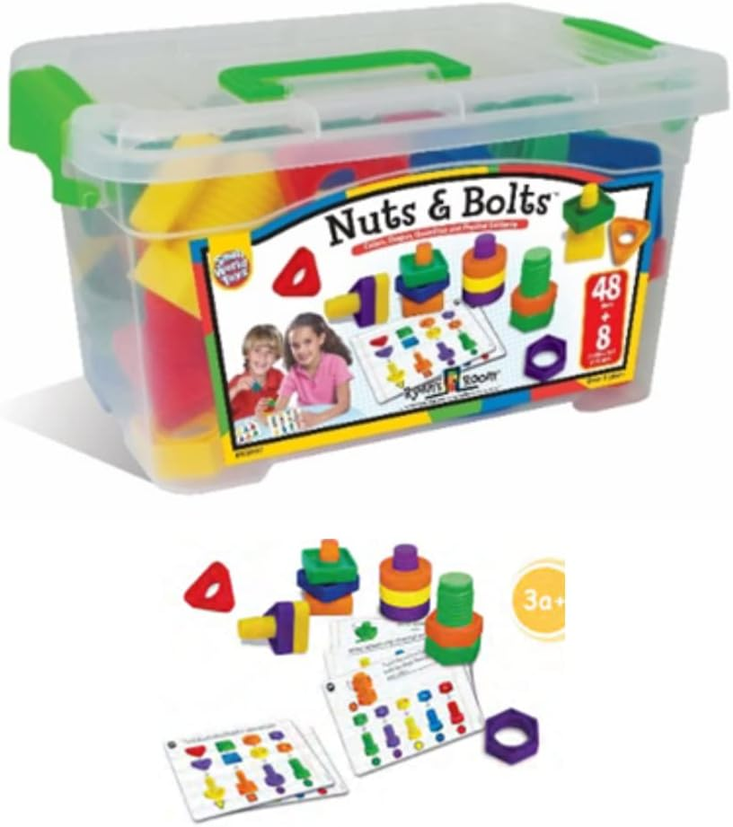 Cr&eacute;ative Toys - Screws and Bolts 48 Pieces + 8 Plugs for Help with Construction image number 2