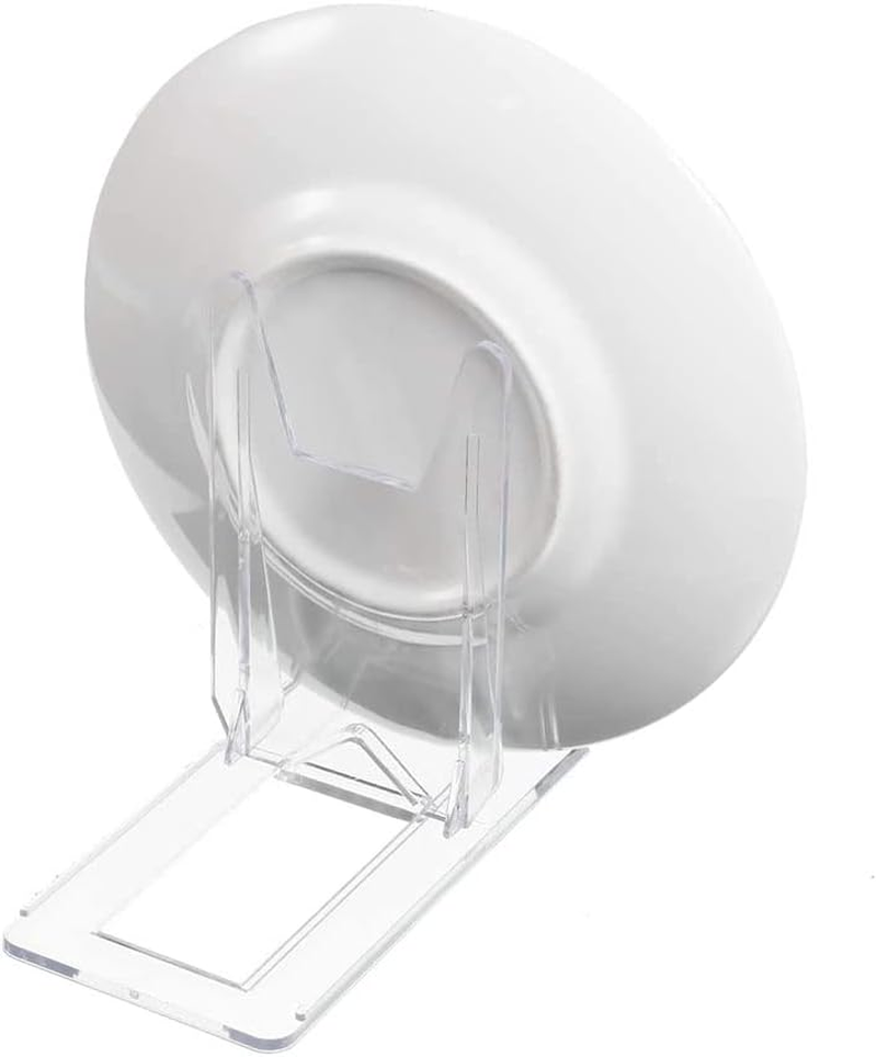 12 Pieces Two Part Adjustable Clear Acrylic Plastic Display Stand Easel Acrylic Plate Stands Plastic Display Picture Plate Holders for Home Office Supplies Festival Party Decoration