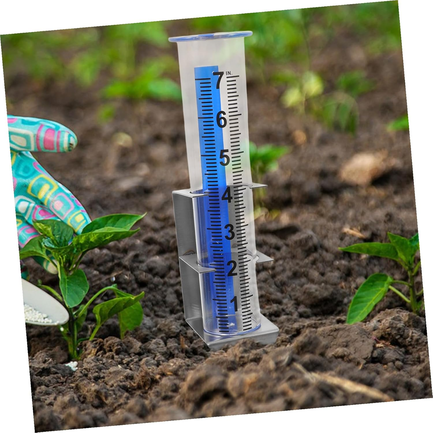 Alasum Outdoor Garden Rain Gauge with Mounting Bracket Large-Scale Rainfall Measuring Device Accurate Moisture Monitor for Lawn and Patio Weather Tracking image number 6