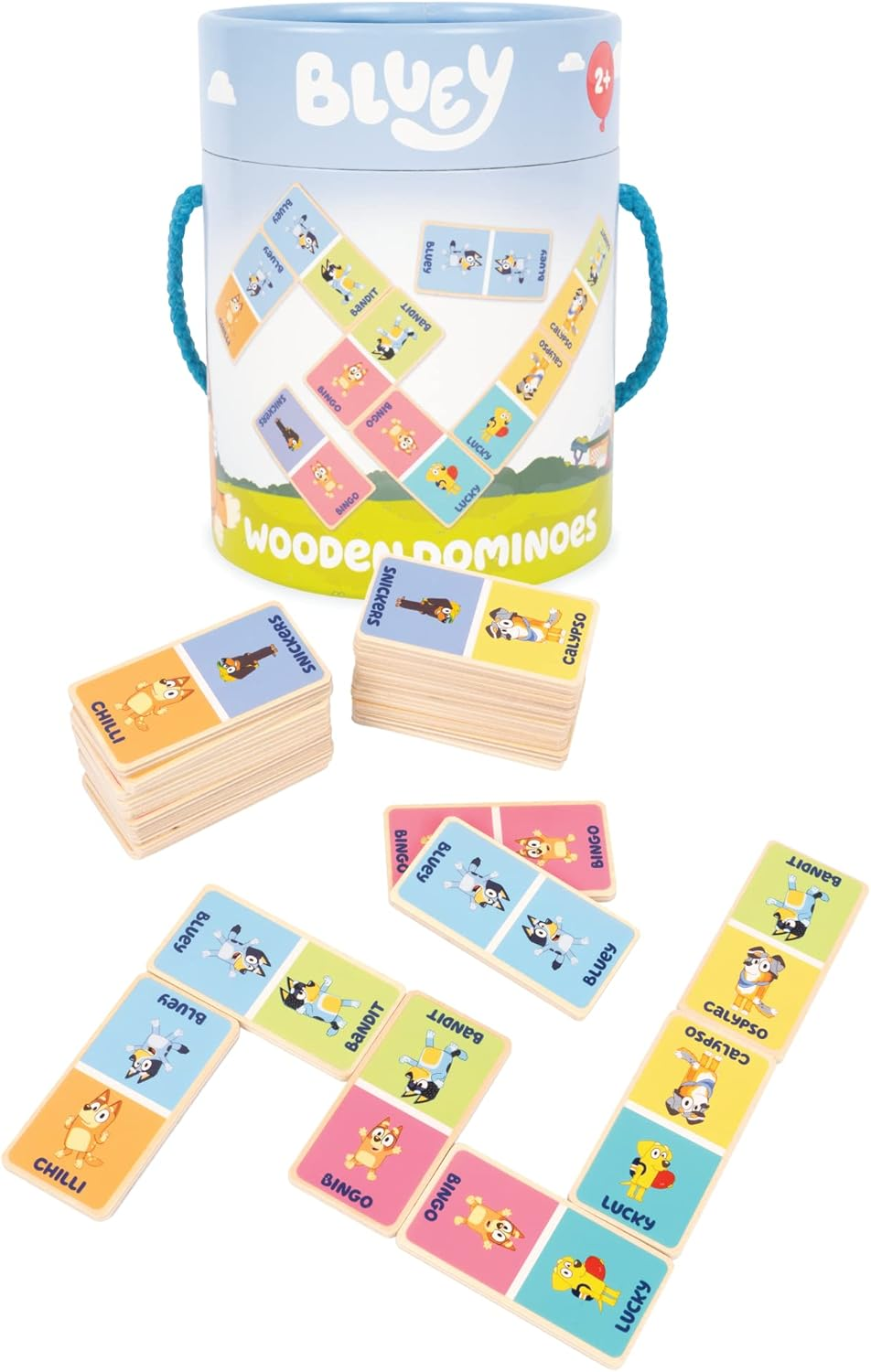 Bluey Wooden Dominoes Activity Toy 29-Piece Playset image number 4