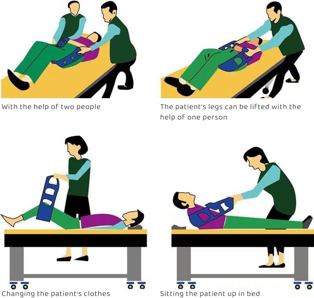 Padded Transfer Belt &ndash; Mobility Standing Assist Sling for Seniors, Handicap and Bariatric Patients, Lift Aid for Safe Transfers from Bed, Car and Chair