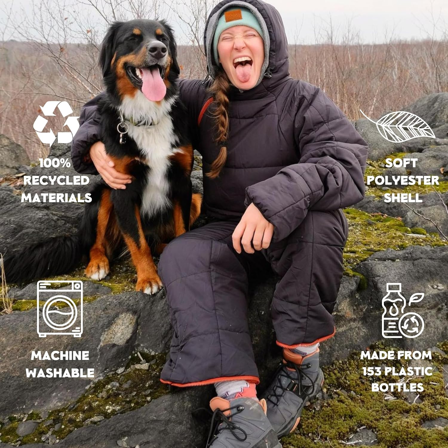 Selk'Bag Lite Wearable Sleeping Bag - Outdoor and Indoor Sleeping Bags for Camping, Hiking, Travel, and Backpacking W/Stuff Sack - Lightweight Sleeping Bag Suit - Temp Rating 48-55 Degrees F