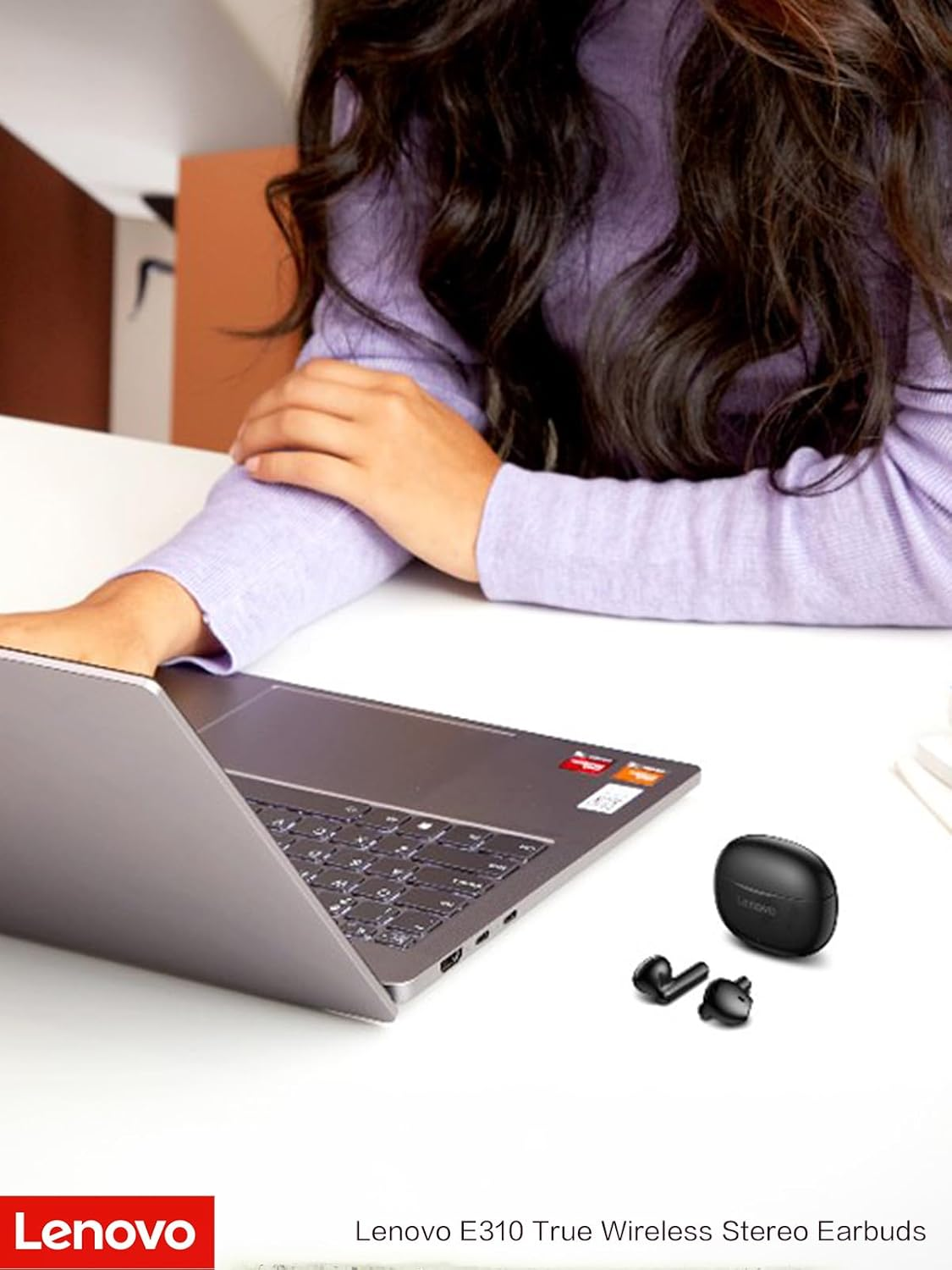 Lenovo E310 True Wireless Stereo Earbuds Standalone White image number 4