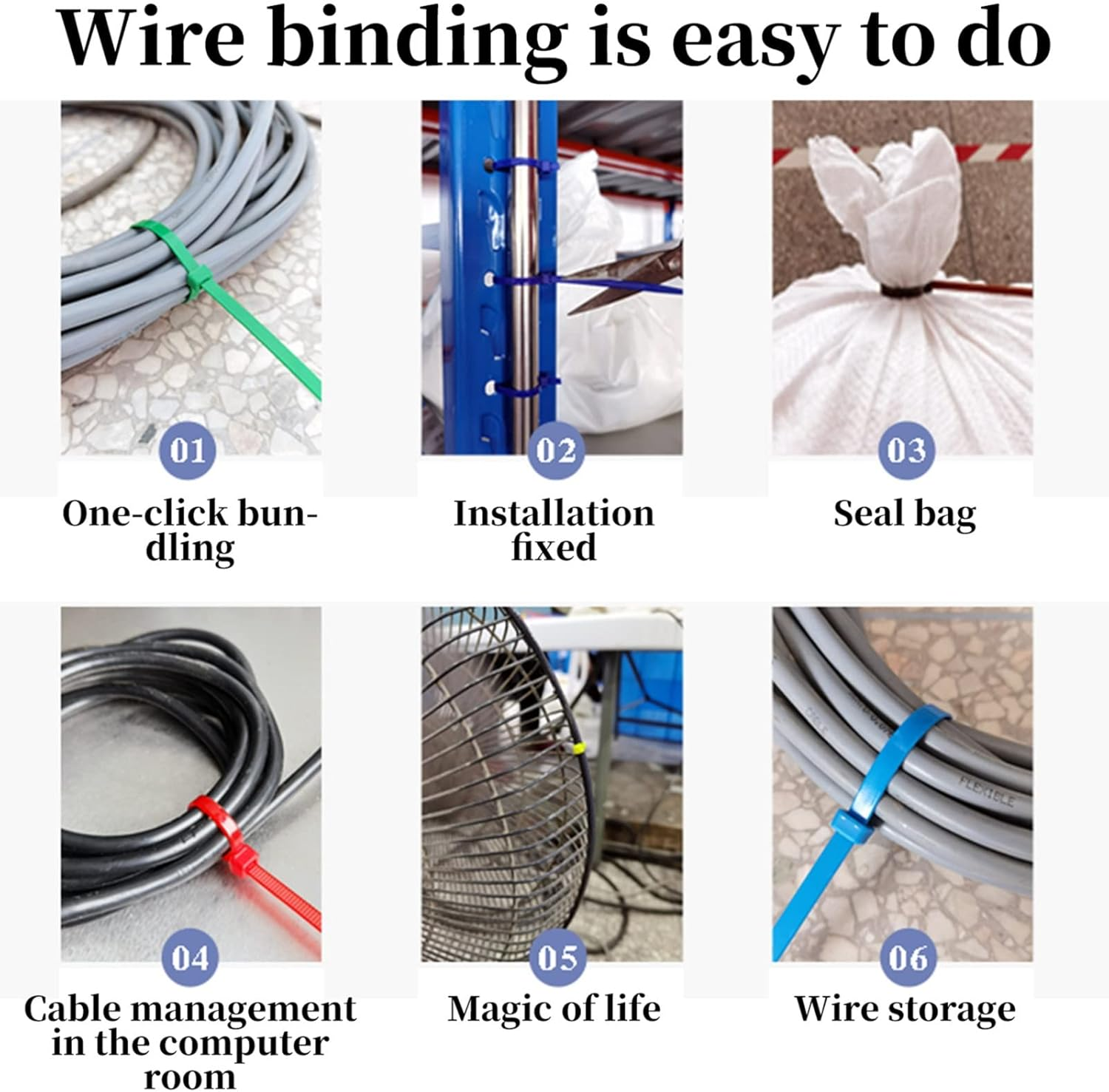 700Pcs Coloured Cable Ties, 2.5Mmx200Mm Zip Ties, 8" Long Nylon Zip Ties, Self-Locking Cable Ties, Heavy Duty Tie Wraps for Home, Office, Garden, Garage, Workshop, 14 Different Colour