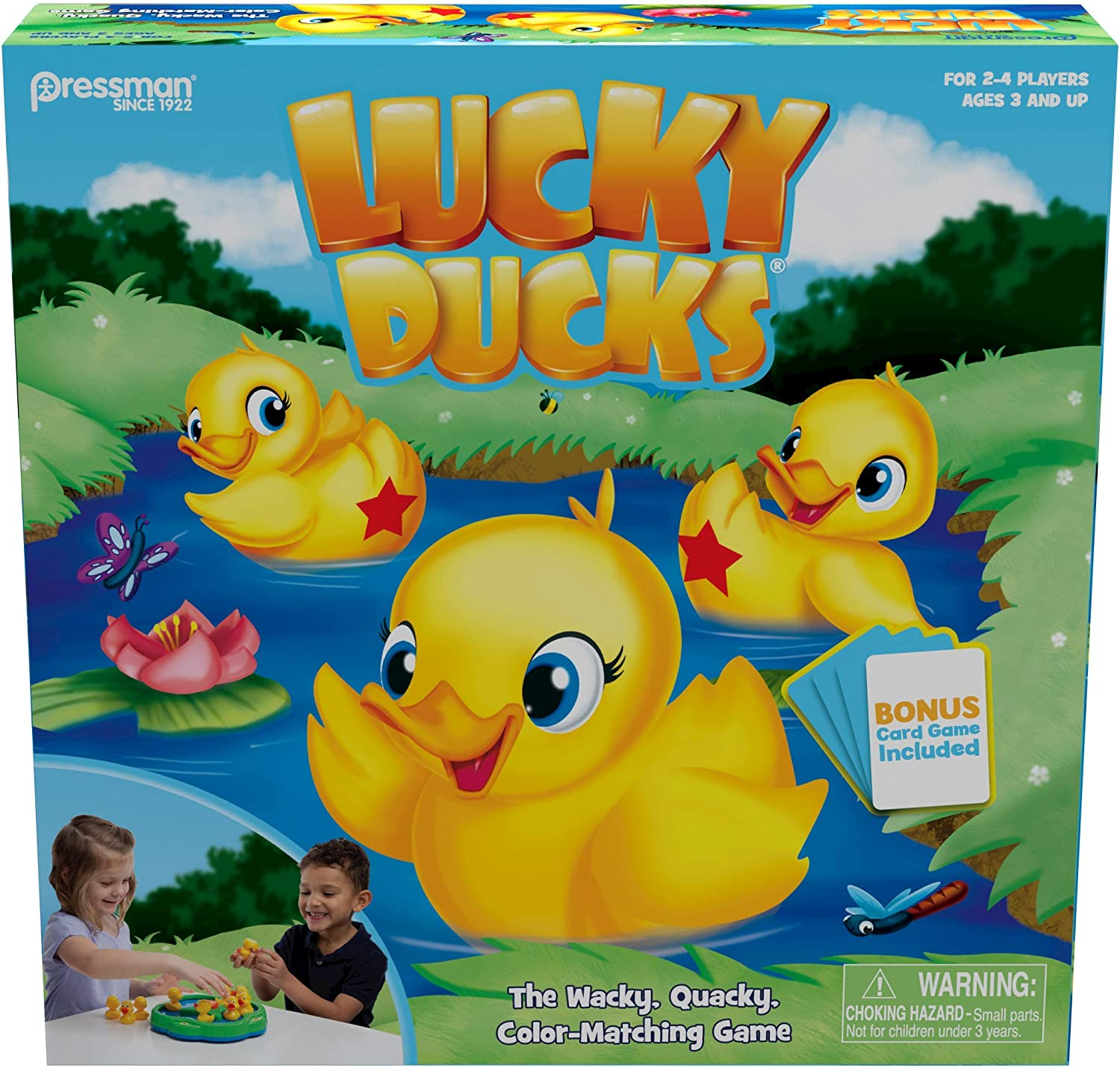 Lucky Ducks - the Memory and Matching Game That Moves - Includes a Fun Pop the Pig Make-A-Match Card Game