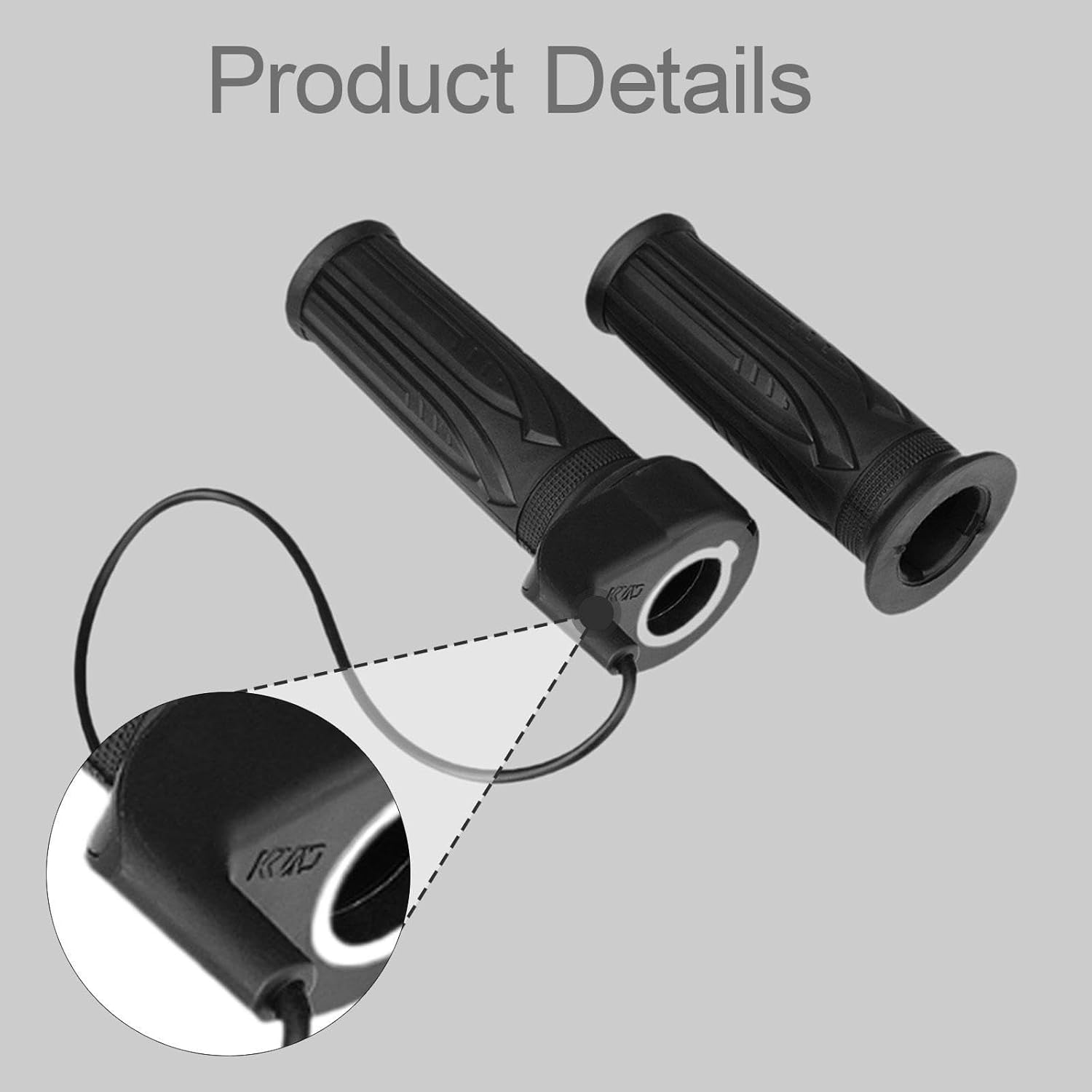 Kowaku Throttle Grip with Cable Ergonomic Black Electronic Throttle Grips Handlebar