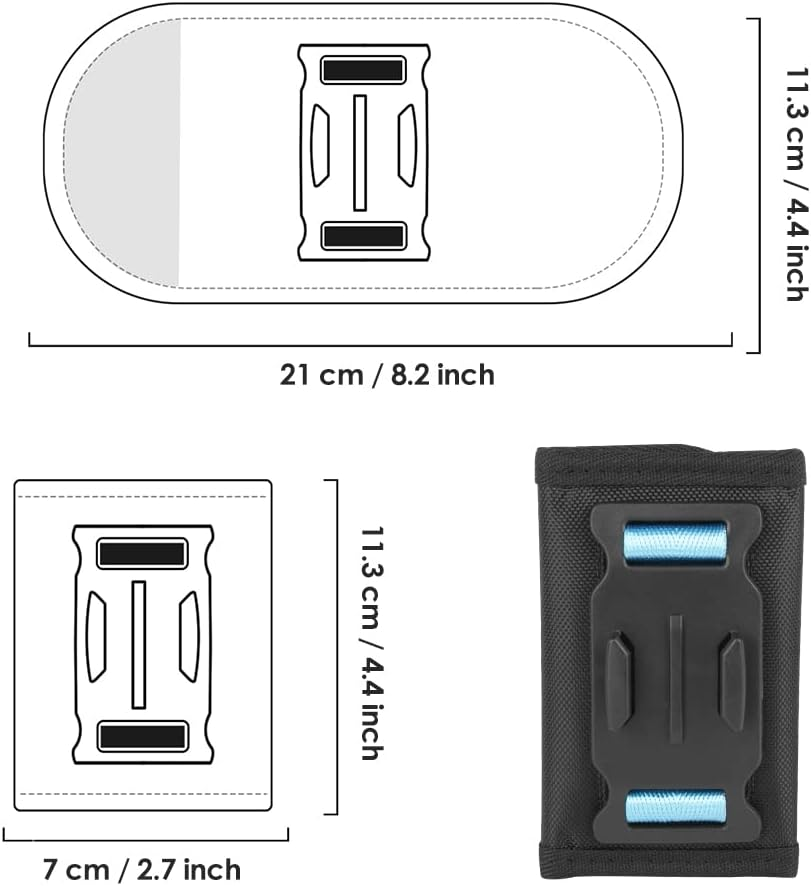 WOTOW Backpack Shoulder Strap Mount with 360&deg; Rotating J Hook Mount and Adjustable Pad Gopro Mount Compatible with Gopro Hero 9 8 7 6 5 4 3+ DJI OSMO Action Insta 360 ONE R and Most Action Cameras image number 6