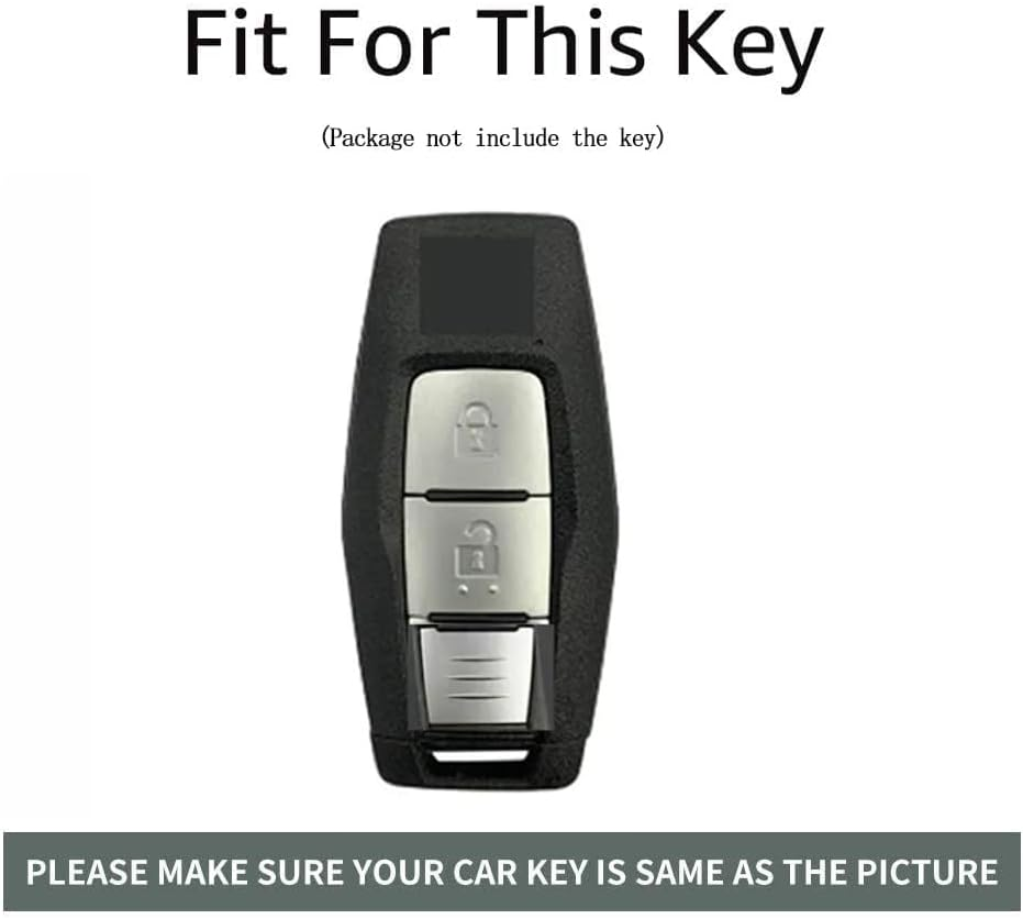 Ontto Metal Car Key Fob Cover Fit for Mitsubishi Outlander 2022 2023 Smart Key Case Keyring Silicone Key Shell Holder Bag Keychain Protection Accessories Black B image number 5