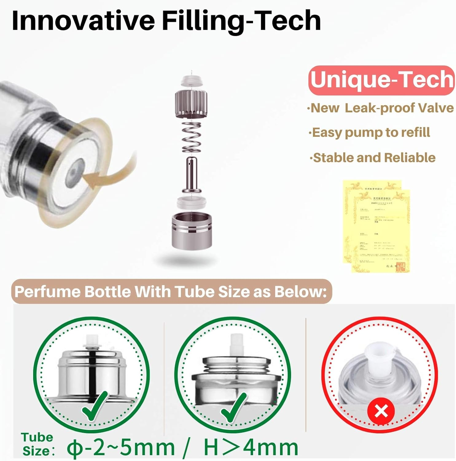 Asanana Perfume Atomizer Bottle, Refillable and Leak Proof Empty Perfume Atomizer for Men and Women, 5ML (Pink) - Black image number 6