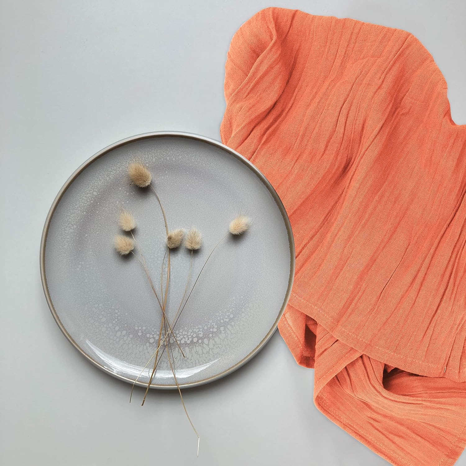 Hemi Home Flour Sack Kitchen Towels (Orange, 12 Pack), 100% Cotton 28 X 28 Inches Cloth Napkins, Multi Purpose Dish Cloth | Tea Towels | Kitchen Towels&hellip; image number 1