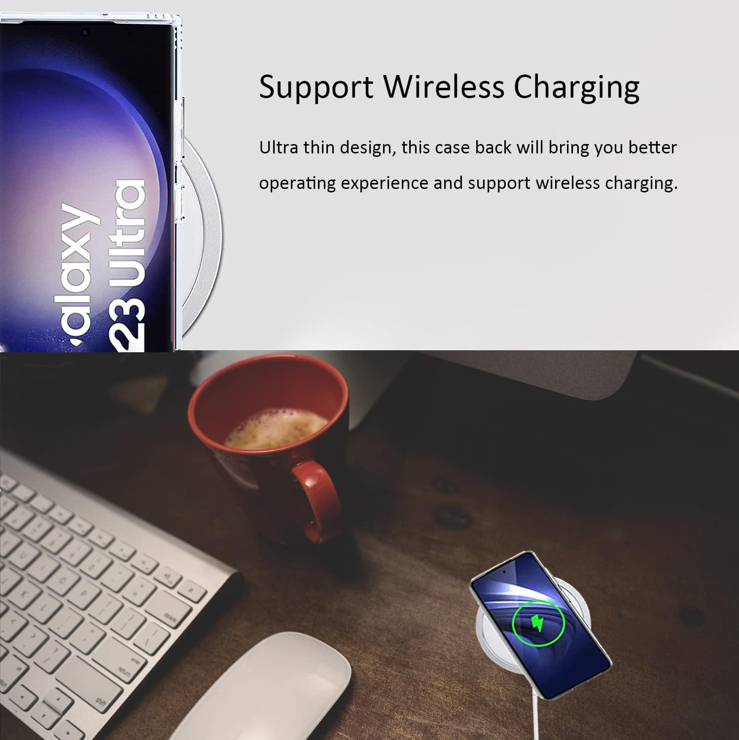 For Samsung Galaxy S23 Ultra Case Clear [Anti-Yellowing] [Military Grade Drop Protection] Shockproof Hard PC +Soft TPU Back Phone Case for Galaxy S23 Ultra Case image number 4