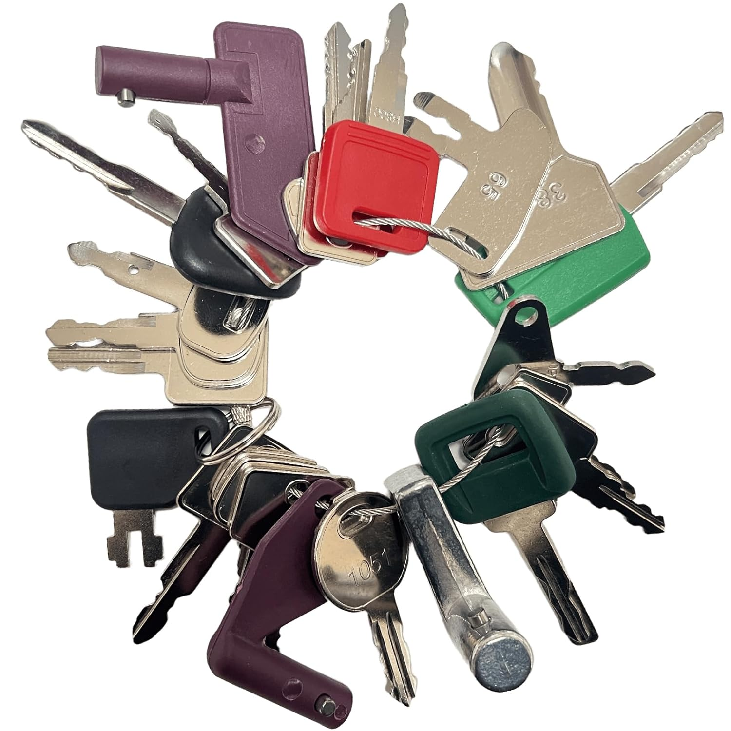 25 Ignition Starter Plant Key Set, Universal Plant Dumper Machine Replacement Ignition Switches Keys for Machinery Plants, Agricultural, Excavator,Trucks, Graders, Dozers, Backhoes. image number 1