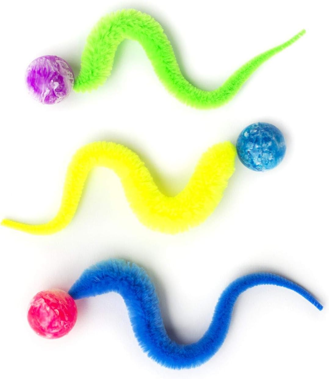 Wiggly Balls by Dezi & Roo - Cat Toy Bouncing Ball Perfect for Cats of All Ages - 3 Pack image number 2