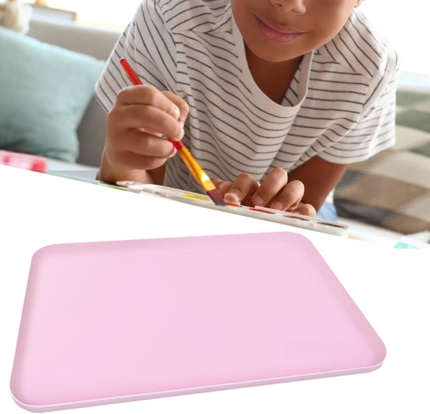Silicone Painting Mat 24"X16" Easy to Clean Multipurpose Nonstick Silicone Craft Mat for Resin Paint Casting Crafts Jewelry, Pink