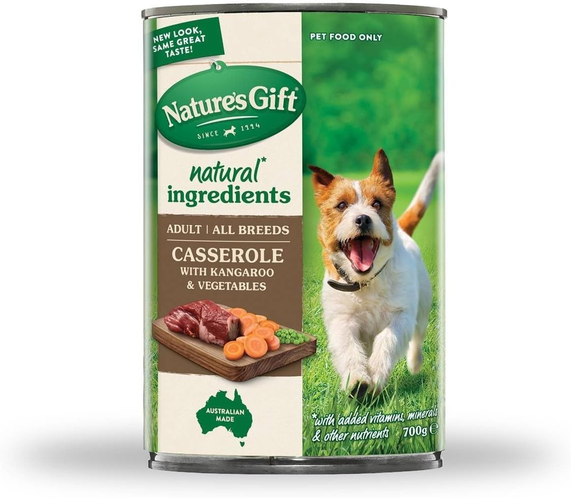 Nature'S Gift Casserole Adult Kangaroo and Vegetables Wet Dog Food 700 G