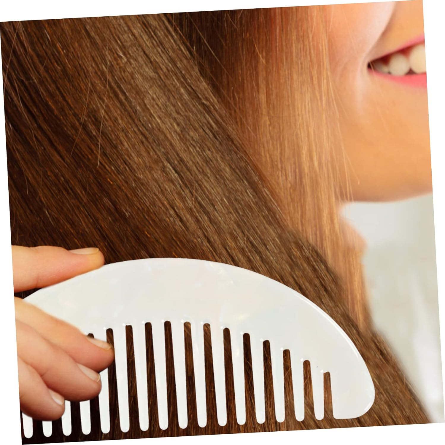 Baluue 2Pcs Salon Hairstyle Combs Portable Wide Tooth Combs Static for Men Women Boys and Girls Hair image number 4