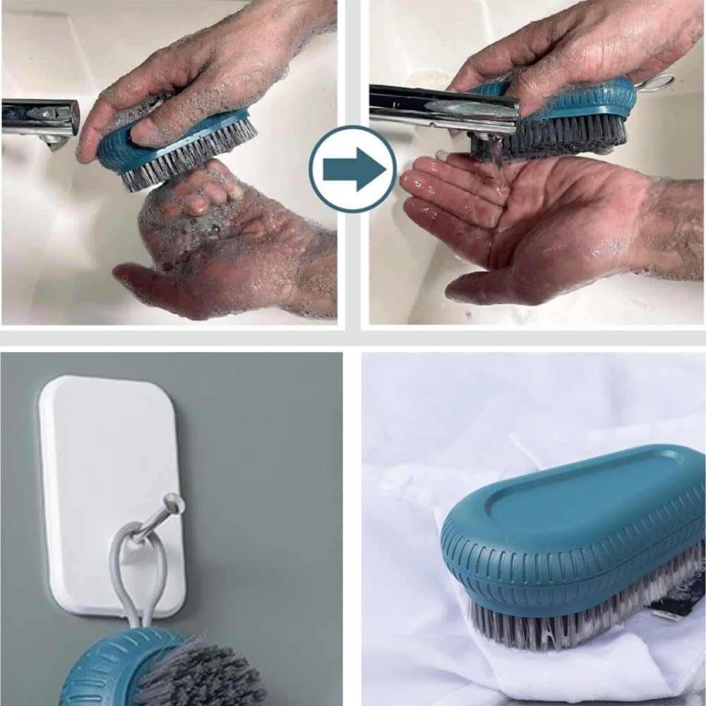 Naisfei 2 PCS Heavy Duty Nail Brush for Cleaning Fingernails, Nail Brush for Cleaning Fingernails Two Sided Hand Fingernail Scrub Brush Soft Stiff Bristles Nails Toes Scrubber