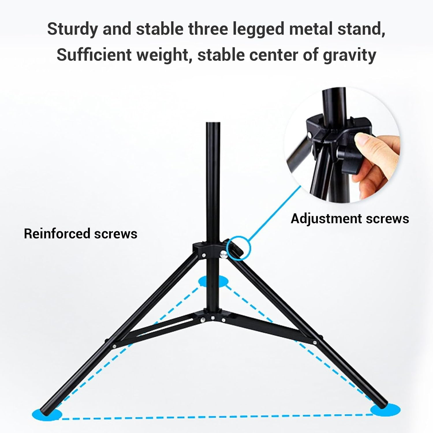 Professional Dartboard Stand, Stainless Steel Tripod Dartboard Stand, Heavy Duty Adjustable Height Holder, Portable Tripod Board Holder, Stable Design, Easy to Assemble image number 5