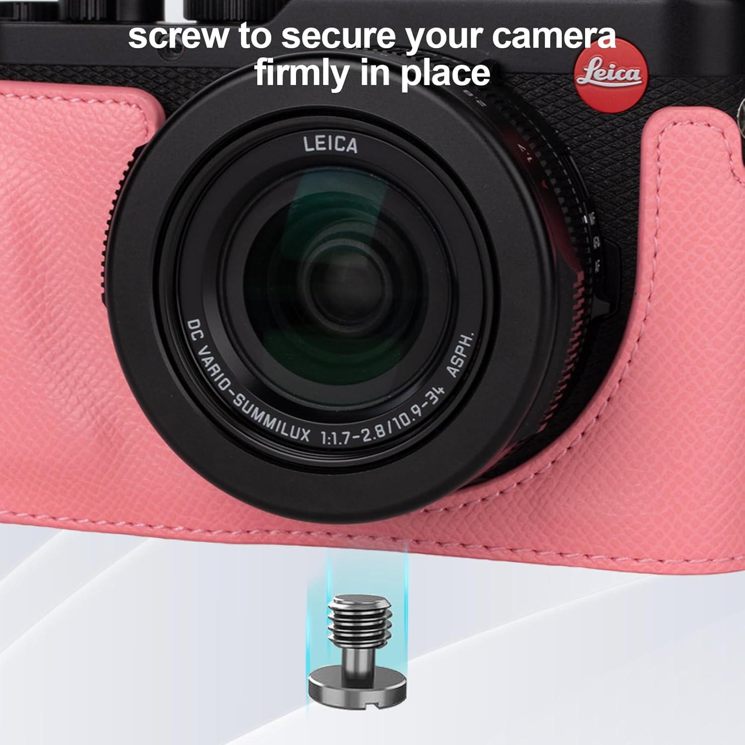 VOVMOEYA Leica D-LUX8 Camera Case Cover Kit for Leica DLUX8 Half Case D-LUX 8 Camera Cover with Front Lens Cap and Shoulder Strap - Blue image number 2