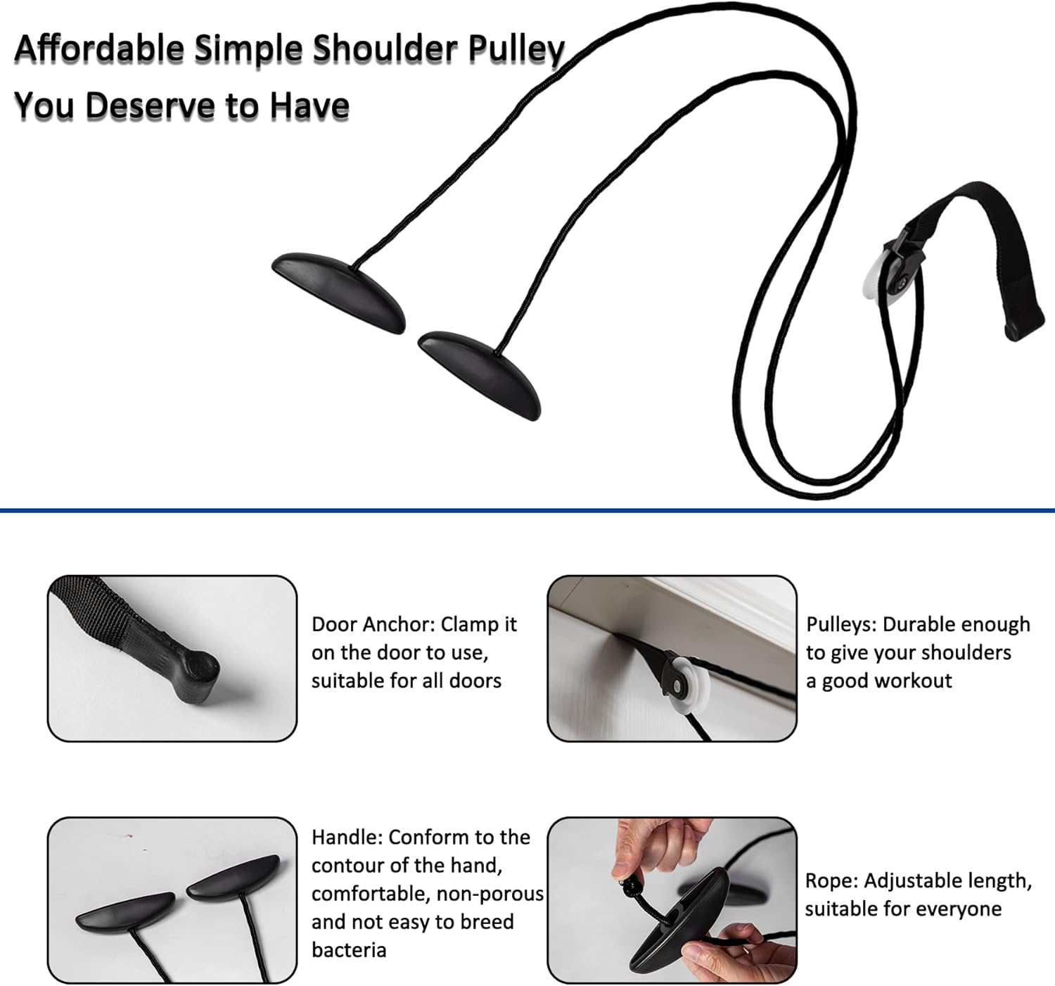 Shoulder Pulley over the Door Physical Therapy System, Exercise Pulley, Alleviate Shoulder Pain and Facilitate Recovery from Surgery