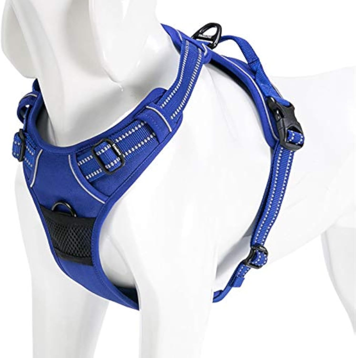 WINHYEPET Truelove Dog Harness No-Pull Reflective Adjustable Pet Harness with 2 Lead Clips, Easy Control Handle for Small, Medium and Large Dogs, TLH5651