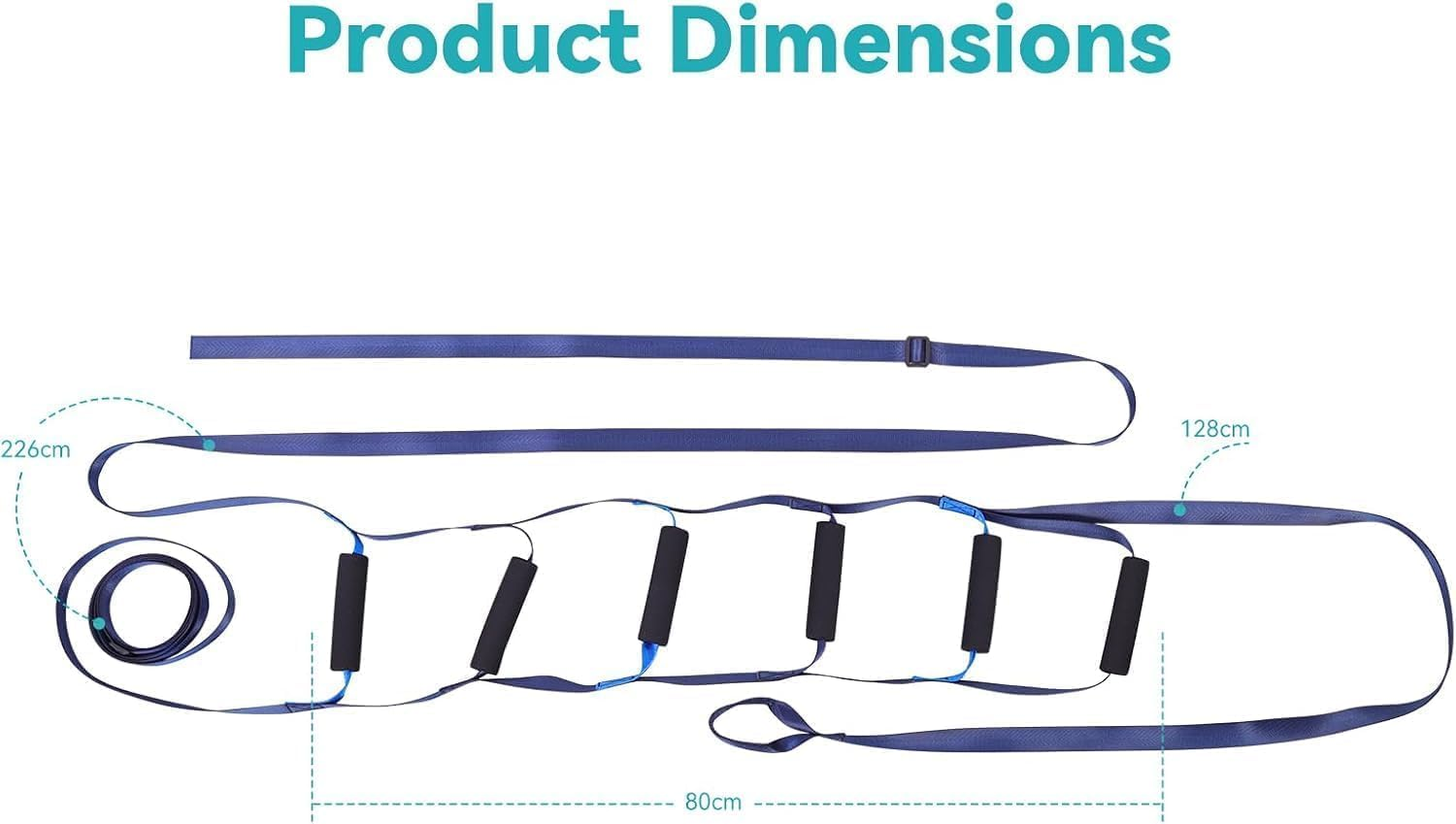 Bed Ladder Assist,6 Handle Bed Ladder Straps,Adjustable Sit up Helper,Bedridden Patients Lifting Assistance,For Elderly, Senior, Injury Recovery Patient, Pregnant, Handicap image number 6