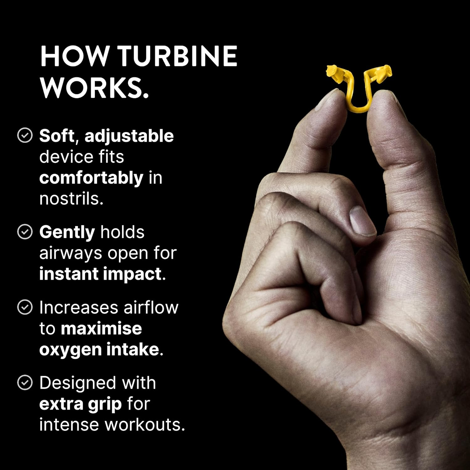 Turbine Nasal Dilator for Athletes - Pack of 3 Turbine Dilators Designed for Athletic Training - Increase Airflow to Lungs by 38% during Exercise, Sports Training, Cycling & Running image number 1