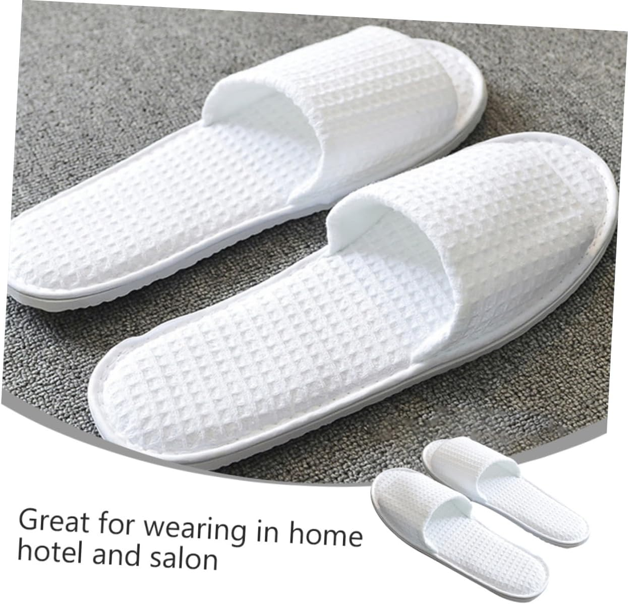 NULYLU 3Pairs Portable Non- Reusable Slippers for Hotel and Beauty Salon Travel-Friendly Thicken Slippers of Lightweight and Easy to Carry