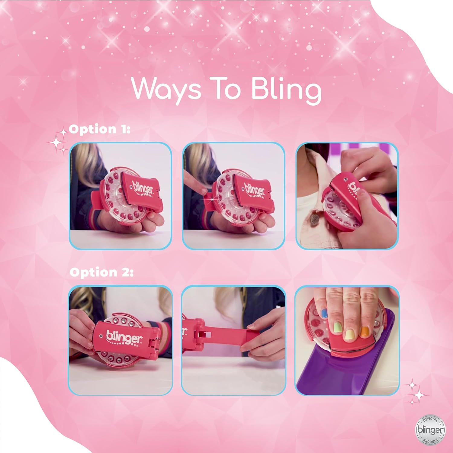 Blinger&trade; Deluxe Set, Radiance Collection, Comes with Glam Styling Tool & 150 Gems - Load, Click, Bling! Hair, Fashion, Anything! (Amazon Exclusive) image number 6