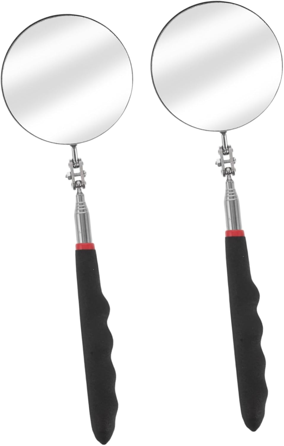 SOESFOUFU 2Pcs Handheld Automotive Telescopic Mirror Magnetic Rotating Extendable for under Car Inspection Versatile Tool for Mechanics Scratch-Resistant Construction